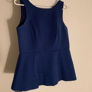 Blue peplum top